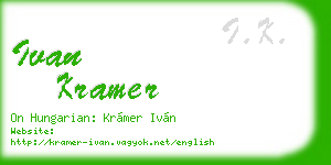 ivan kramer business card